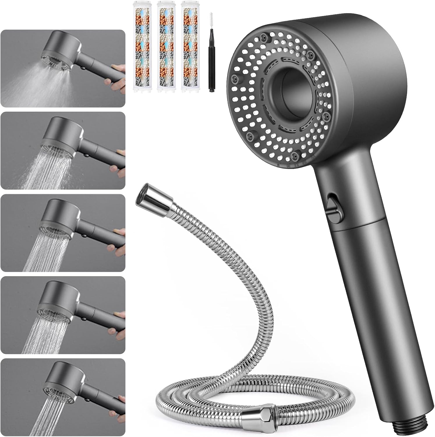 Cabeça de chuveiro, cinzento