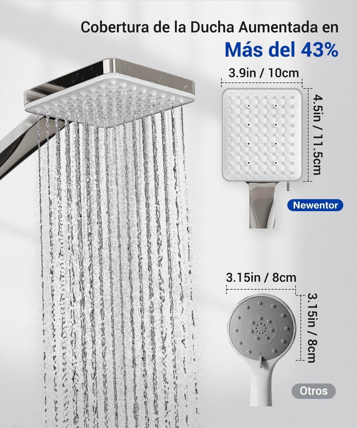 Cabeça de Chuveiro Newentor Alta Pressão