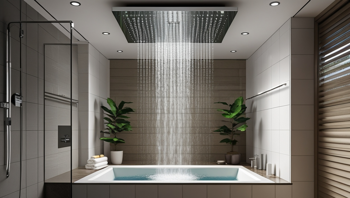 chuveiro de chuva moderno para casa de banho