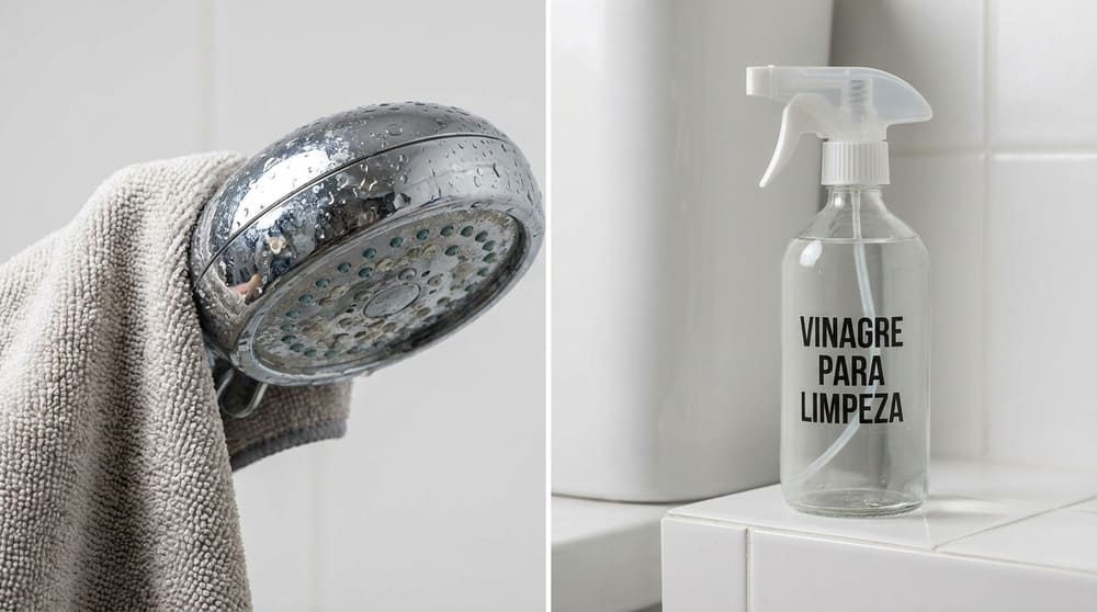 como tirar calcário do chuveiro com vinagre de forma eficaz