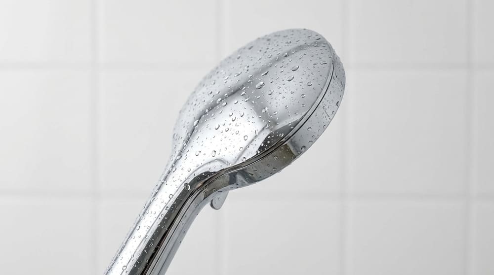 melhor chuveiro de mão cromado em casa de banho moderna